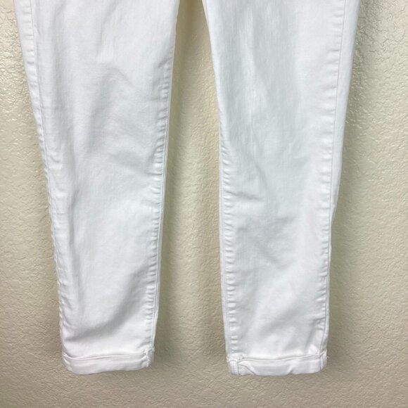 Paige Kylie Crop Women's White Jeans Cuffed Hem Sz 29 - Picture 2 of 10